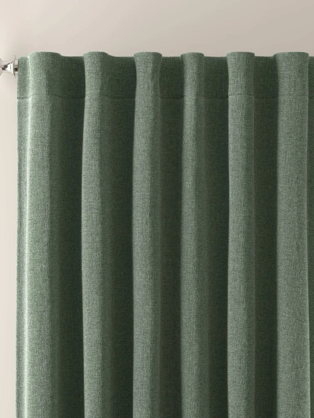2 Threshold Moss Green Textured Blackout Curtains